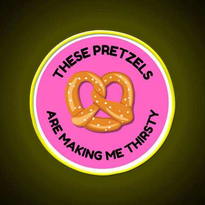 Pretzels Snack Food Led Neon Sign Rgb Color - Custom LED neon sign front view