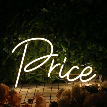 Price Yellow Led Neon Sign - Shineneon