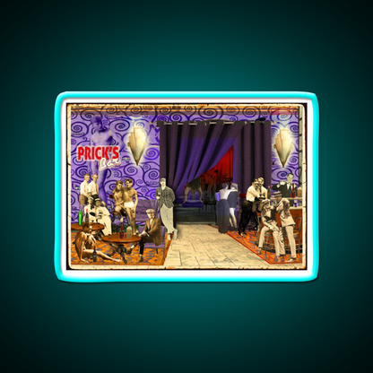 Pricks Bar Man Cave Bar Led Neon Sign Rgb Color