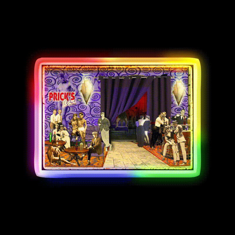 Pricks Bar Man Cave Bar Led Neon Sign Rgb Color