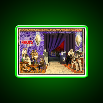 Pricks Bar Man Cave Bar Led Neon Sign Rgb Color