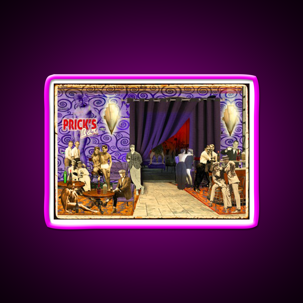 Pricks Bar Man Cave Bar Led Neon Sign Rgb Color
