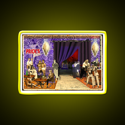 Pricks Bar Man Cave Bar Led Neon Sign Rgb Color