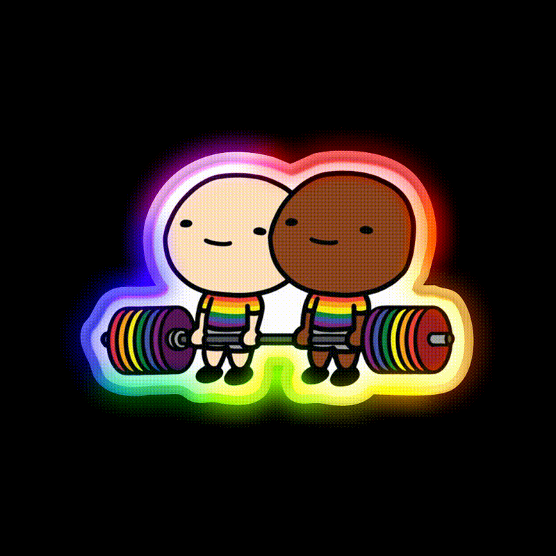 Pride Strong Gym Fitness Led Neon Sign Rgb Color