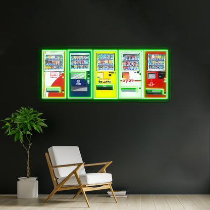 Primary Color Vending Machine Artwork Led Signs For Bedroom | Shineneon