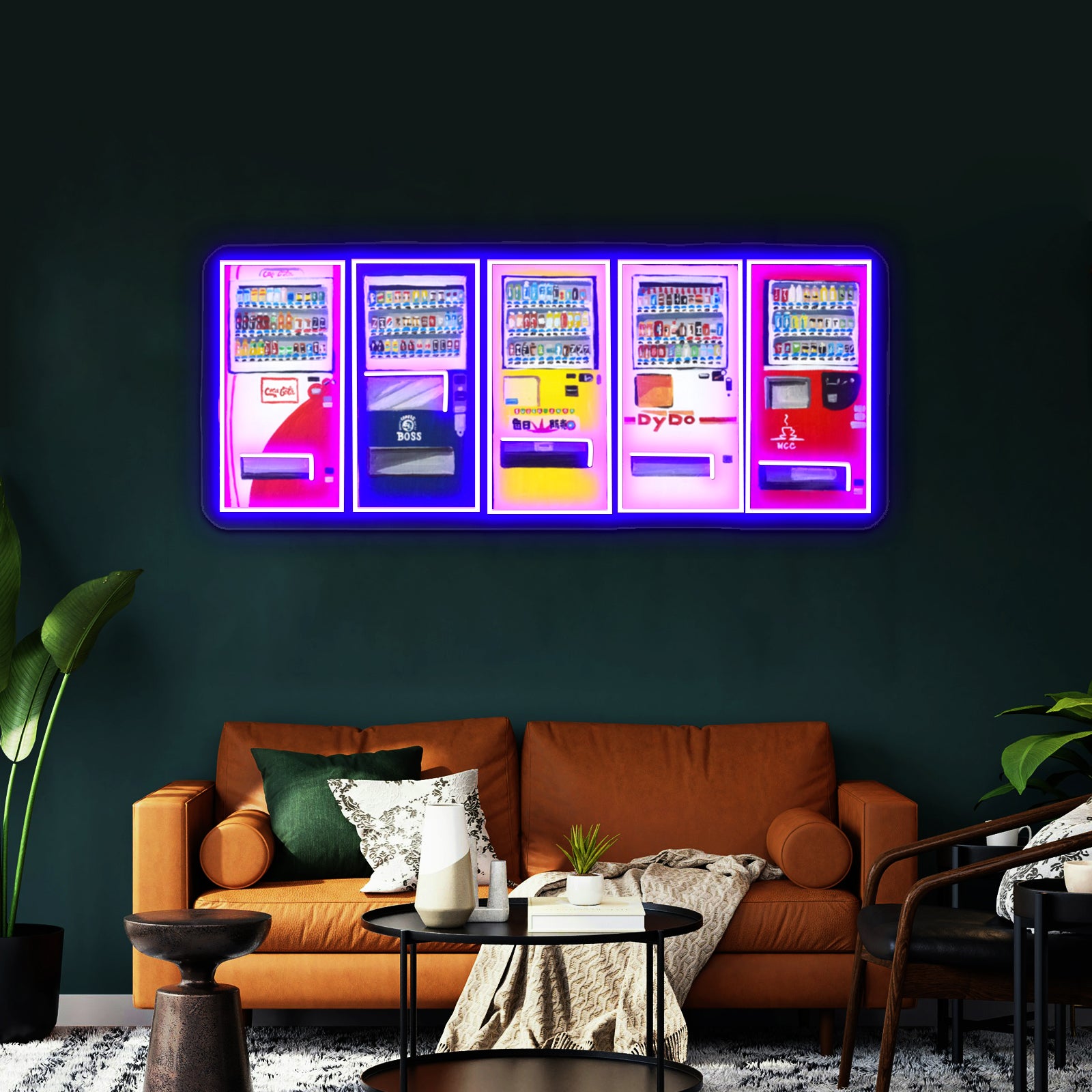 Primary Color Vending Machine Artwork Led Signs For Bedroom | Shineneon