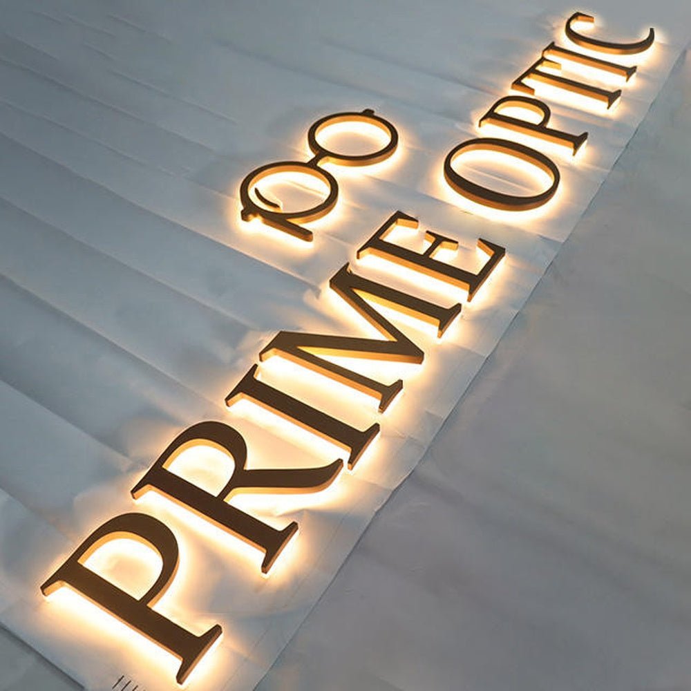 Prime Optic 3D Backlit Letters Business Metal Led Sign - Shineneon