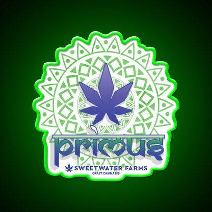 Primus Hemp Inspired Green Leaf Led Neon Sign Rgb Color - LED neon sign view 8