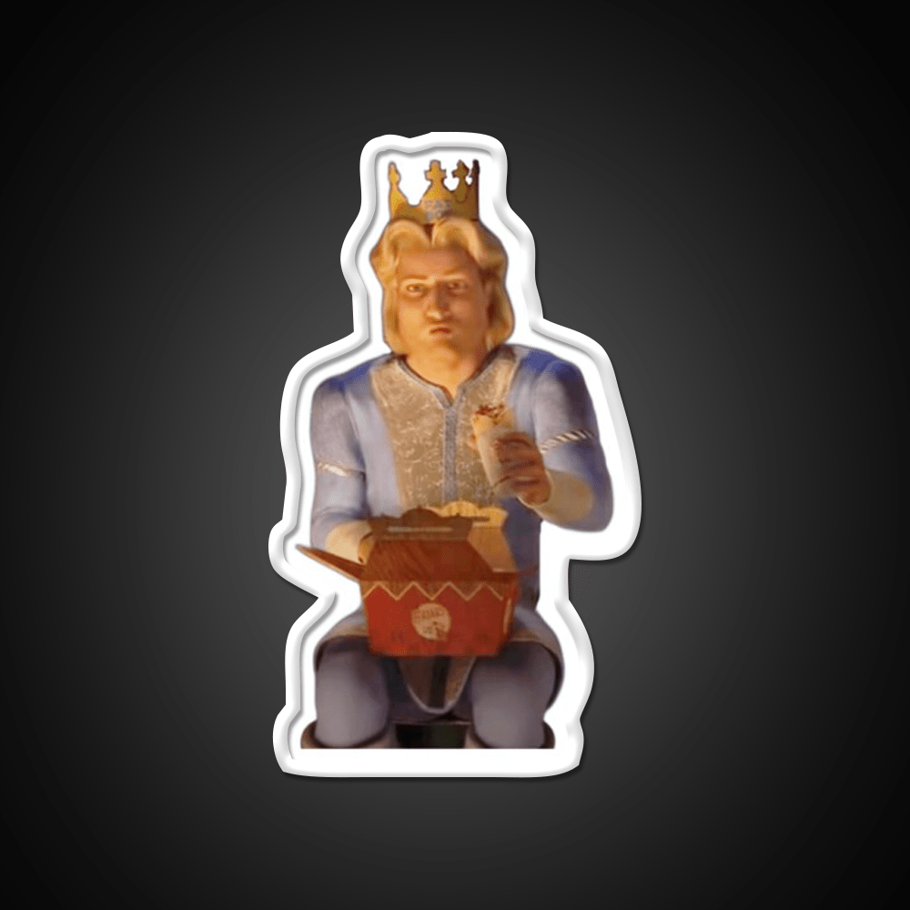 Prince Charming Eating Fastfood Fast Food Led Neon Sign For Burger Place Rgb Color - Shineneon