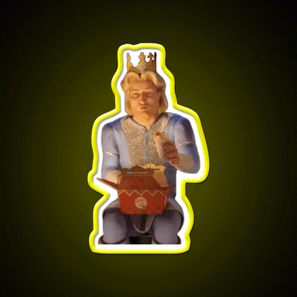 Prince Charming Eating Fastfood Fast Food Led Neon Sign For Burger Place Rgb Color - Custom LED neon sign front view