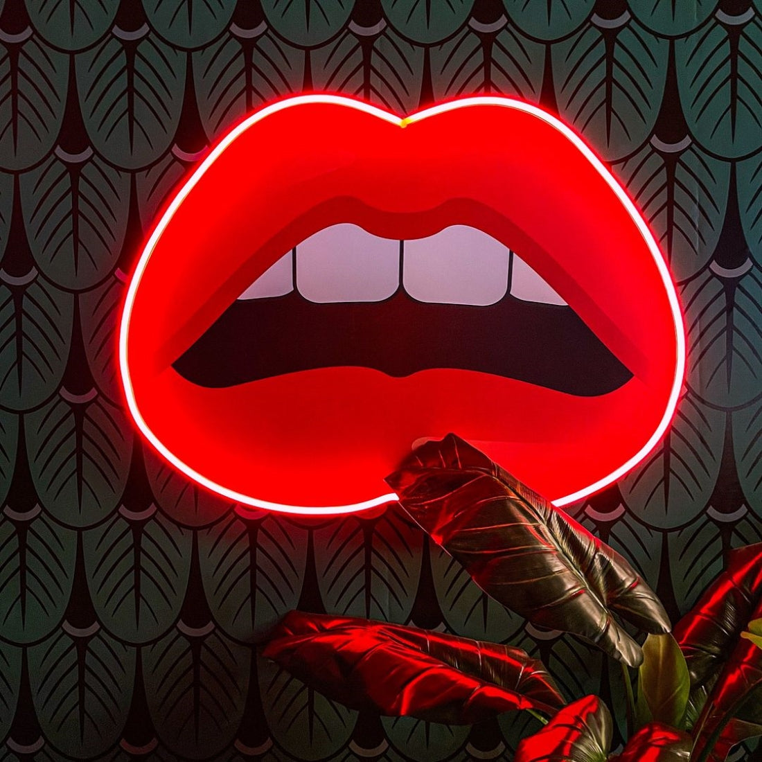 Printing Women Red Lips Led Sign Business Neon Sign