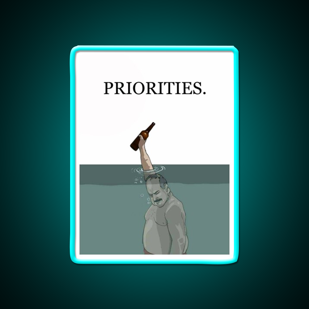 Priorities Man Cave Bar Led Neon Sign Rgb Color