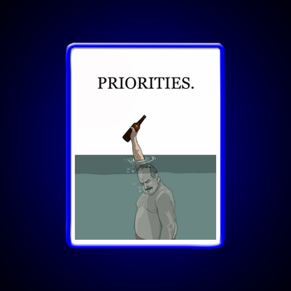 Priorities Man Cave Bar Led Neon Sign Rgb Color