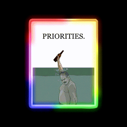 Priorities Man Cave Bar Led Neon Sign Rgb Color