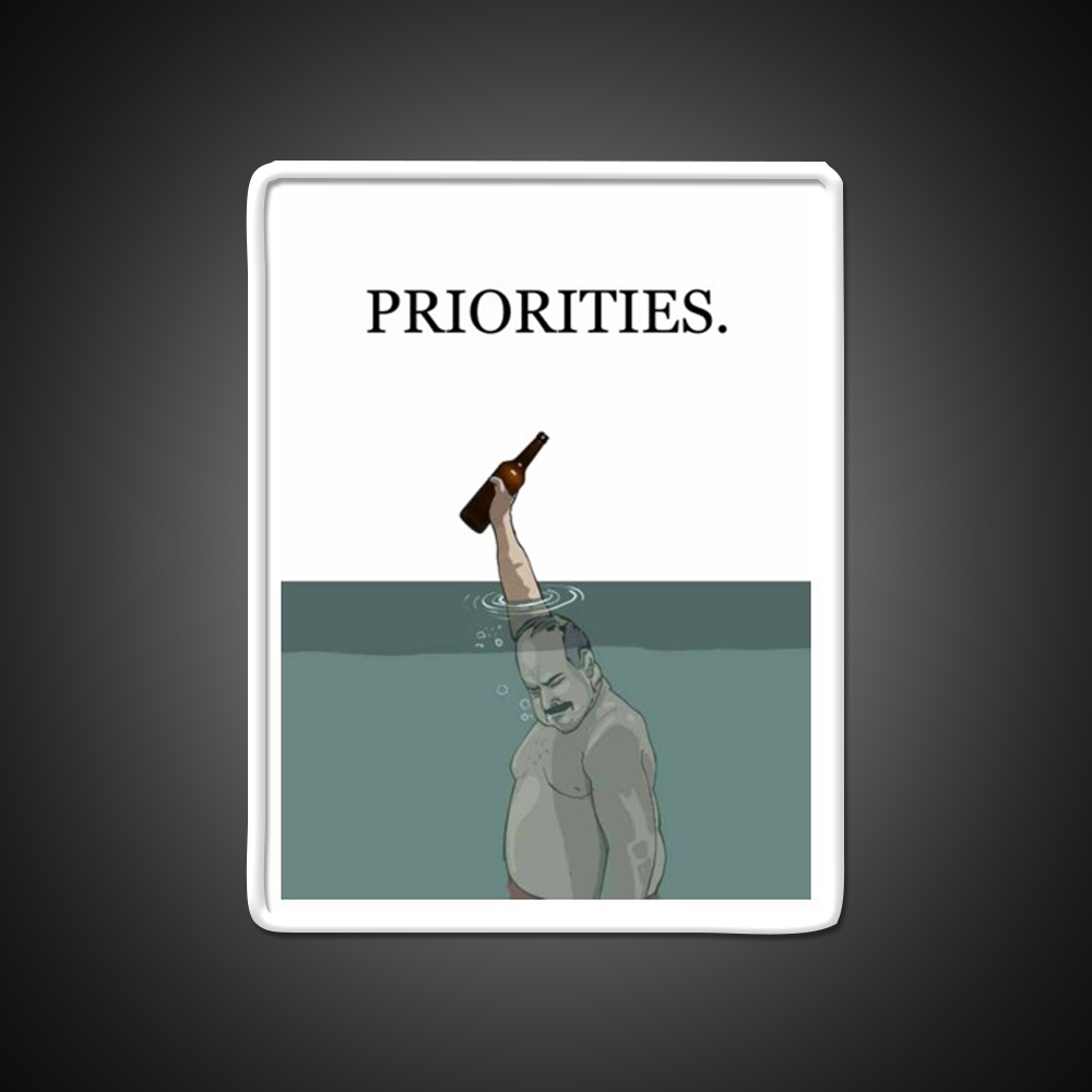 Priorities Man Cave Bar Led Neon Sign Rgb Color