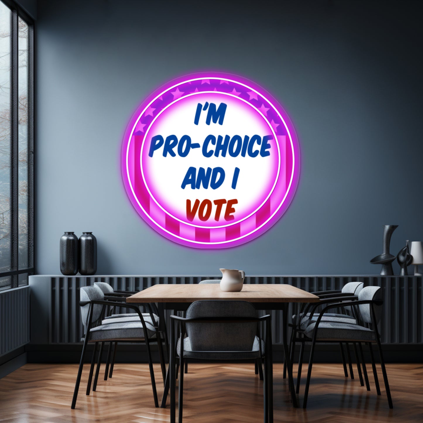 Pro Choice Badge Wall Artwork Neon Signs