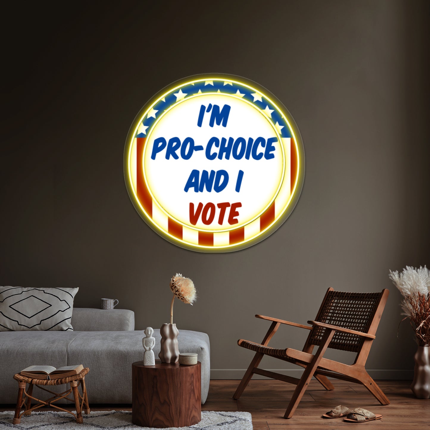 Pro Choice Badge Wall Artwork Neon Signs