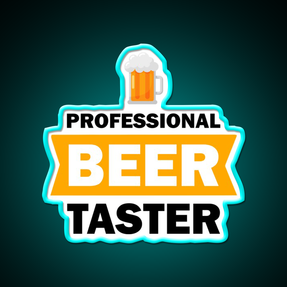 Professional Beer Taster Man Cave Bar Led Neon Sign Rgb Color