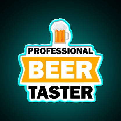 Professional Beer Taster Man Cave Bar Led Neon Sign Rgb Color