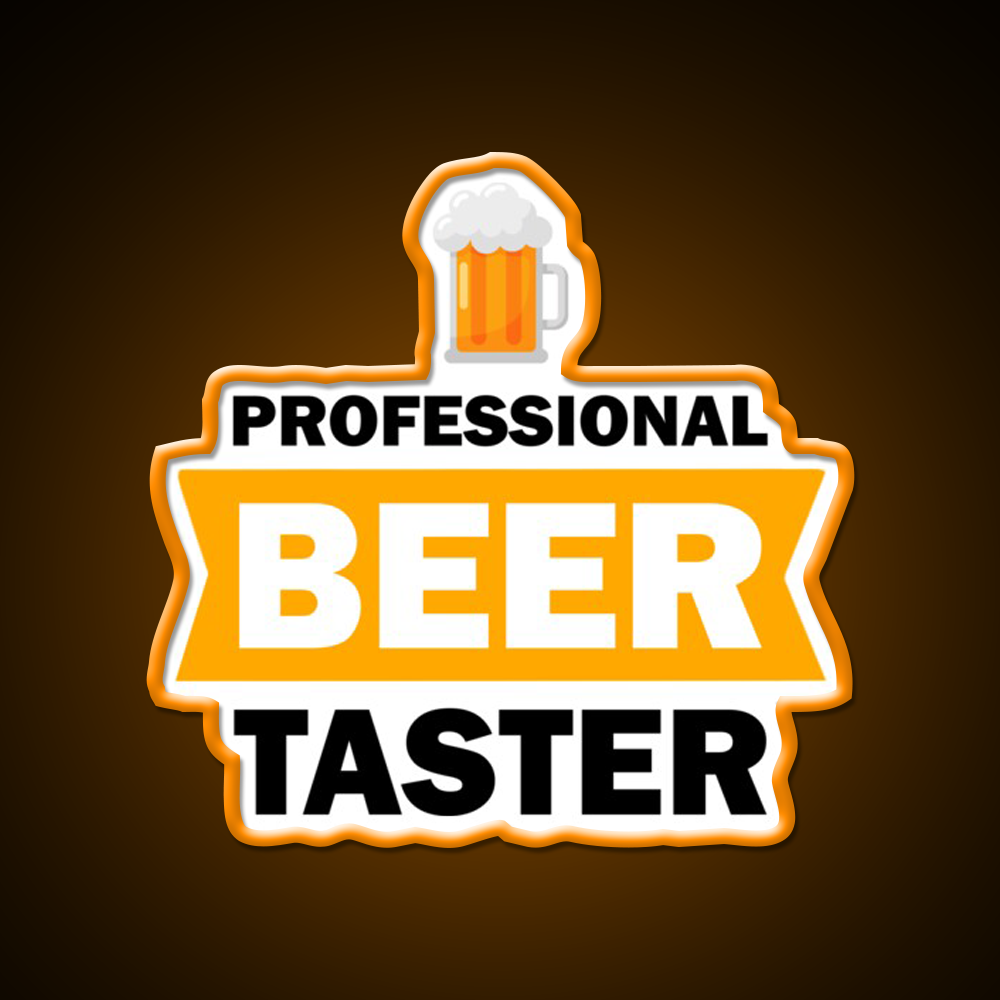 Professional Beer Taster Man Cave Bar Led Neon Sign Rgb Color