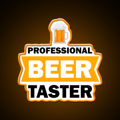 Professional Beer Taster Man Cave Bar Led Neon Sign Rgb Color