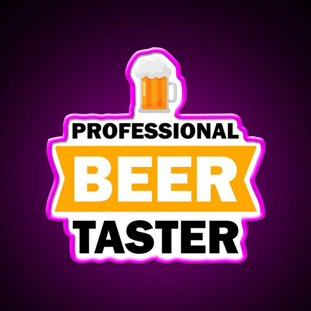 Professional Beer Taster Man Cave Bar Led Neon Sign Rgb Color