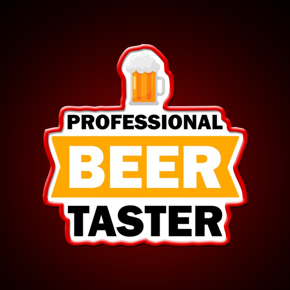Professional Beer Taster Man Cave Bar Led Neon Sign Rgb Color