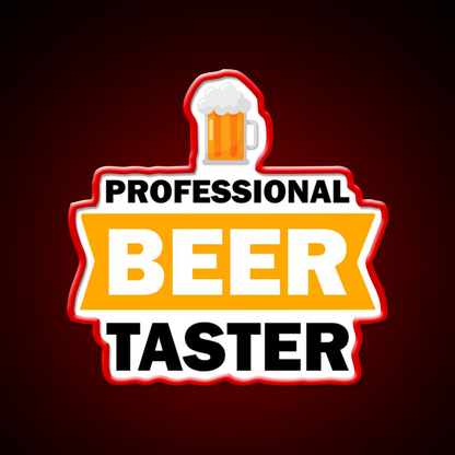 Professional Beer Taster Man Cave Bar Led Neon Sign Rgb Color