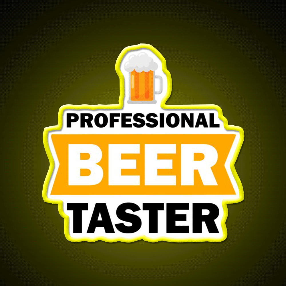 Professional Beer Taster Man Cave Bar Led Neon Sign Rgb Color