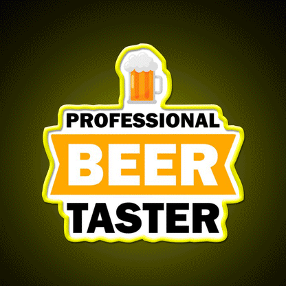 Professional Beer Taster Man Cave Bar Led Neon Sign Rgb Color