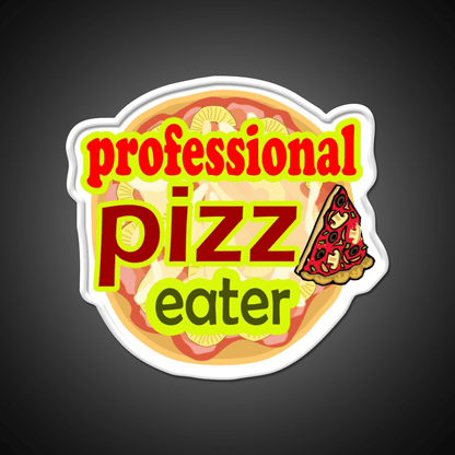 Professional Pizza Eater Fast Food Led Neon Sign For Burger Place Rgb Color - Shineneon