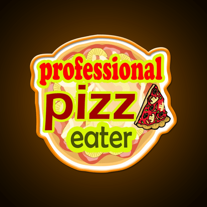 Professional Pizza Eater Fast Food Led Neon Sign For Burger Place Rgb Color - Shineneon