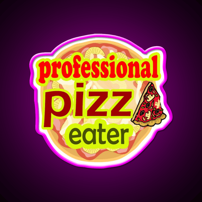 Professional Pizza Eater Fast Food Led Neon Sign For Burger Place Rgb Color - Shineneon
