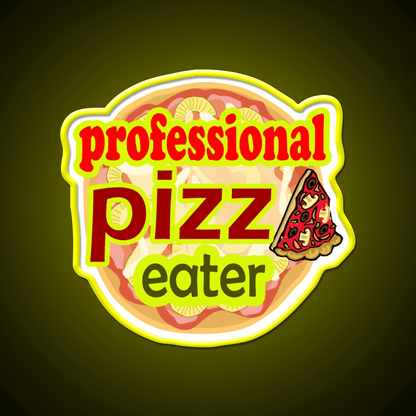 Professional Pizza Eater Fast Food Led Neon Sign For Burger Place Rgb Color - Shineneon