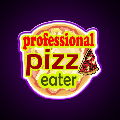 Professional Pizza Eater Fast Food Led Neon Sign For Burger Place Rgb Color - Shineneon