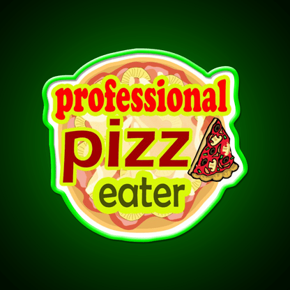 Professional Pizza Eater Fast Food Led Neon Sign For Burger Place Rgb Color - Shineneon