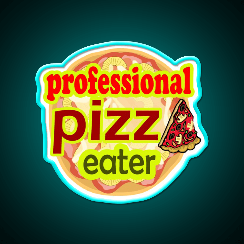 Professional Pizza Eater Fast Food Led Neon Sign For Burger Place Rgb Color - Shineneon