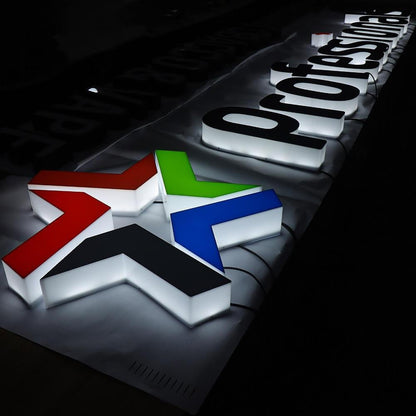 Professional With Logo 3D Frontlit Letters Metal Led Sign - Shineneon