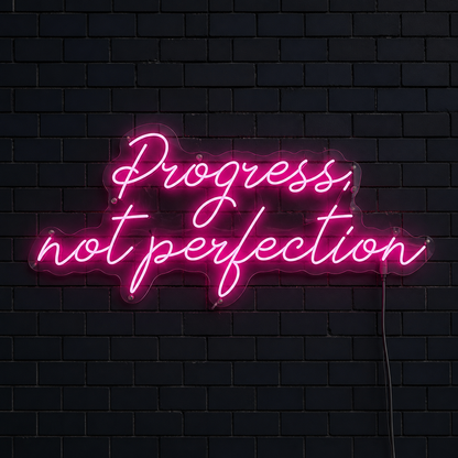 Progress Not Perfection LED Neon Sign - 01 Original Product Image