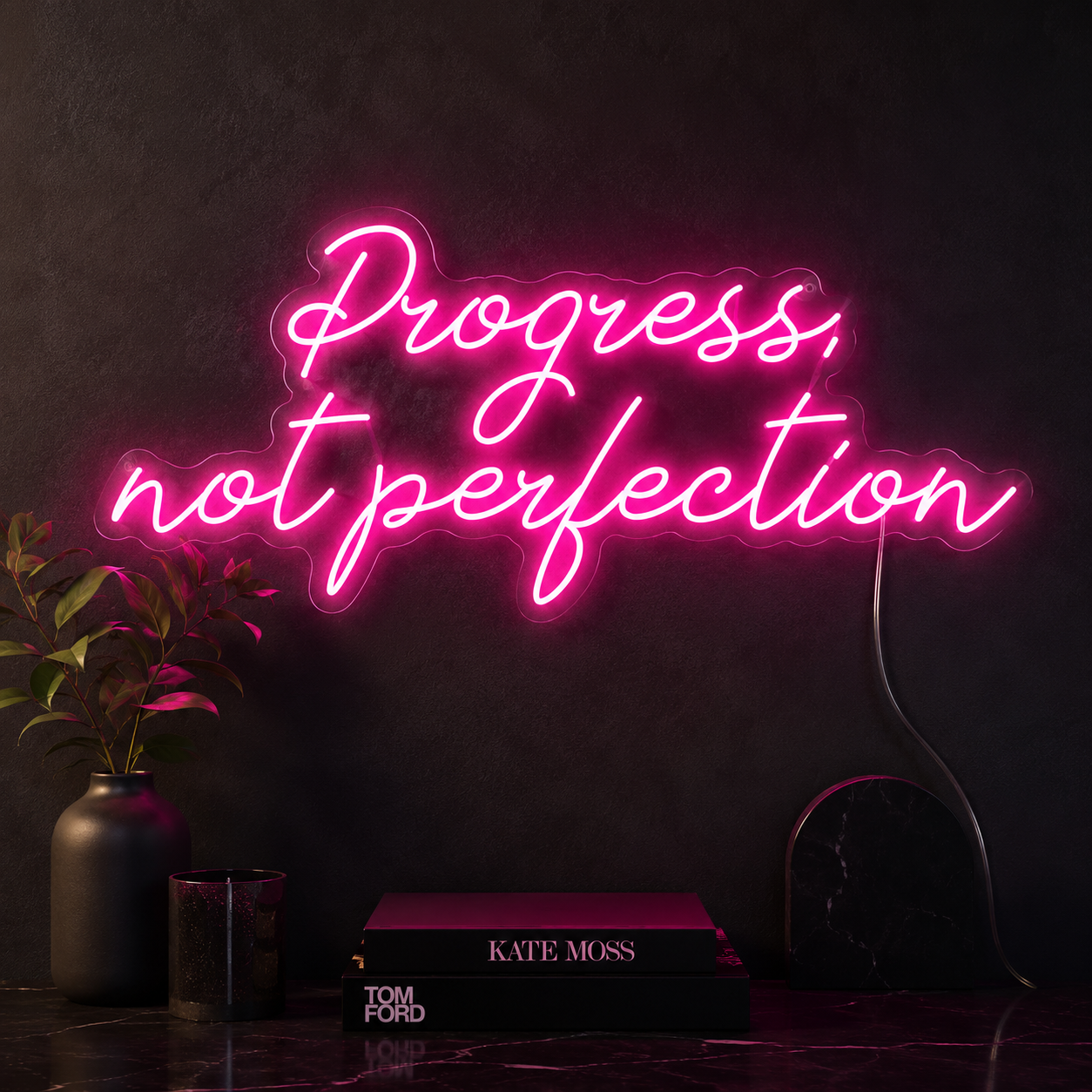 Progress Not Perfection LED Neon Sign - 02 High-Converting Product Image