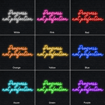 Progress Not Perfection LED Neon Sign - Shineneon
