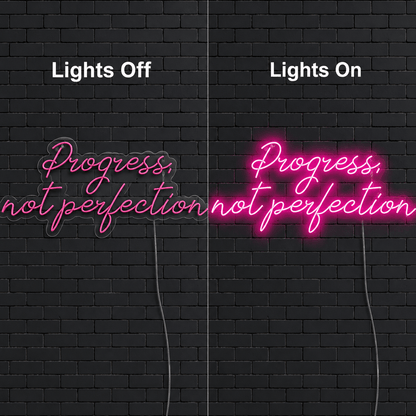 Progress Not Perfection LED Neon Sign - Shineneon