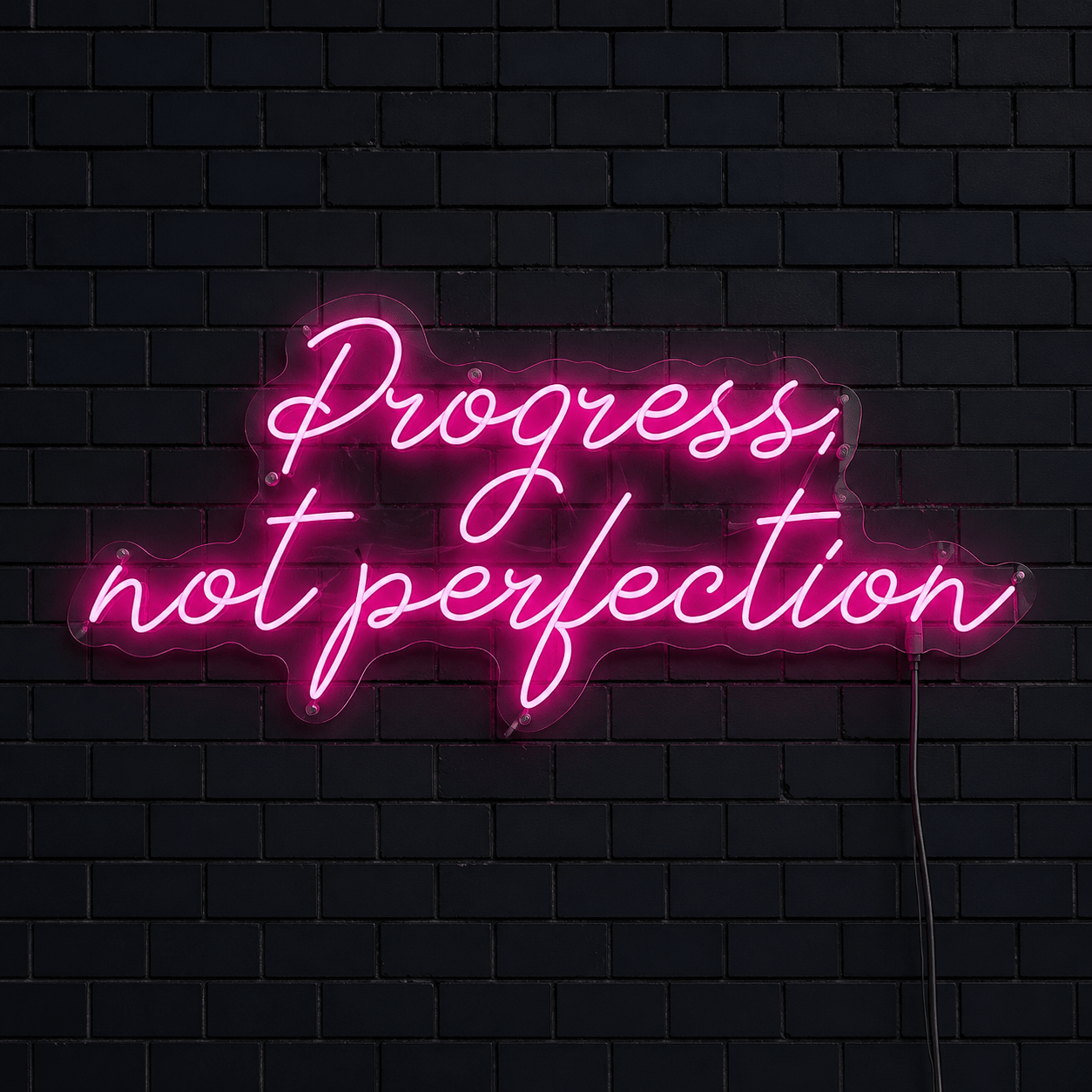 Progress Not Perfection LED Neon Sign - Shineneon