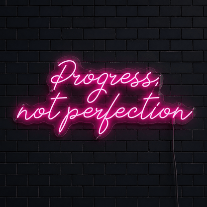 Progress Not Perfection LED Neon Sign - Shineneon