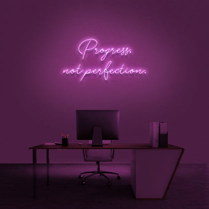 Progress Not Perfection Neon Sign | Shineneon