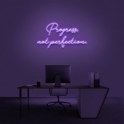 Progress Not Perfection Neon Sign | Shineneon
