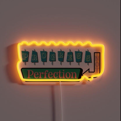 Progress Not Perfection Rgb Led Neon Sign - Shineneon