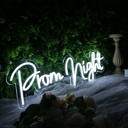 Prom Night White Neon Sign For Wall Decor | Shineneon