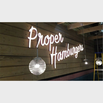 Proper Hamburgers 3D Frontlit And Backlit Channel Letter Led Light Sign - Shineneon