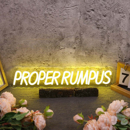 Proper Rumpus Yellow Led Neon Sign - Shineneon